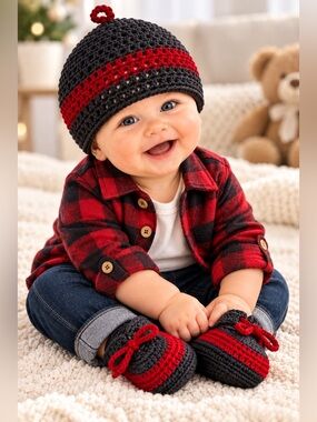NWT Hand made baby set made in Europe - Artisan Baby set 6-9mo